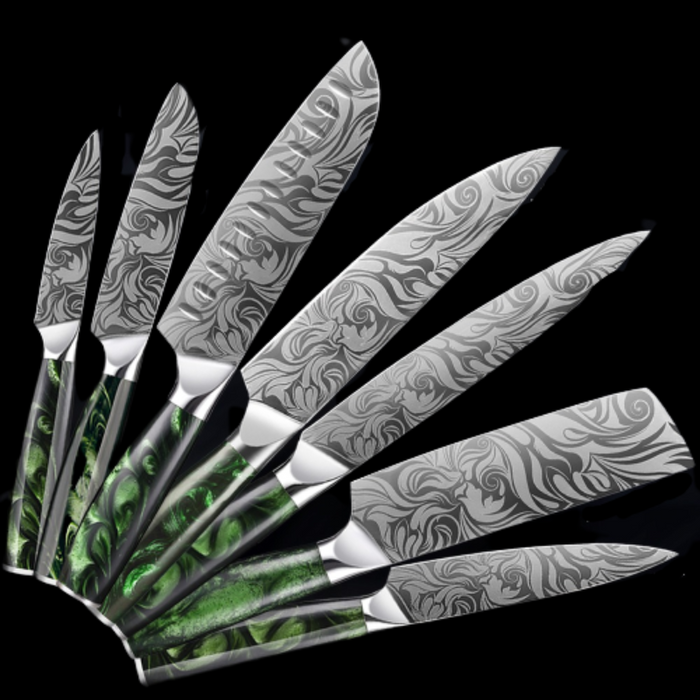 8 Pieces Ultra Sharp Stainless Steel Kitchen Knife Sets