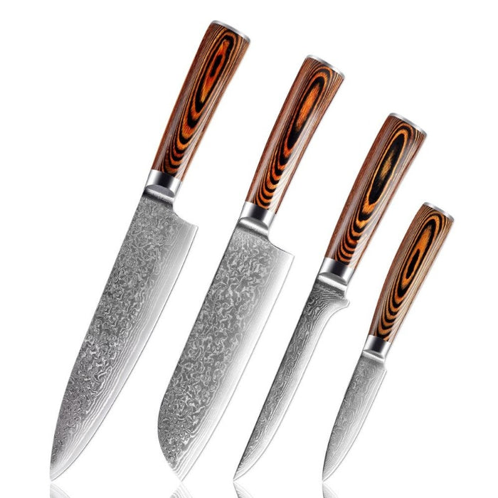 Damascus Steel Japanese Kitchen Knife Sets