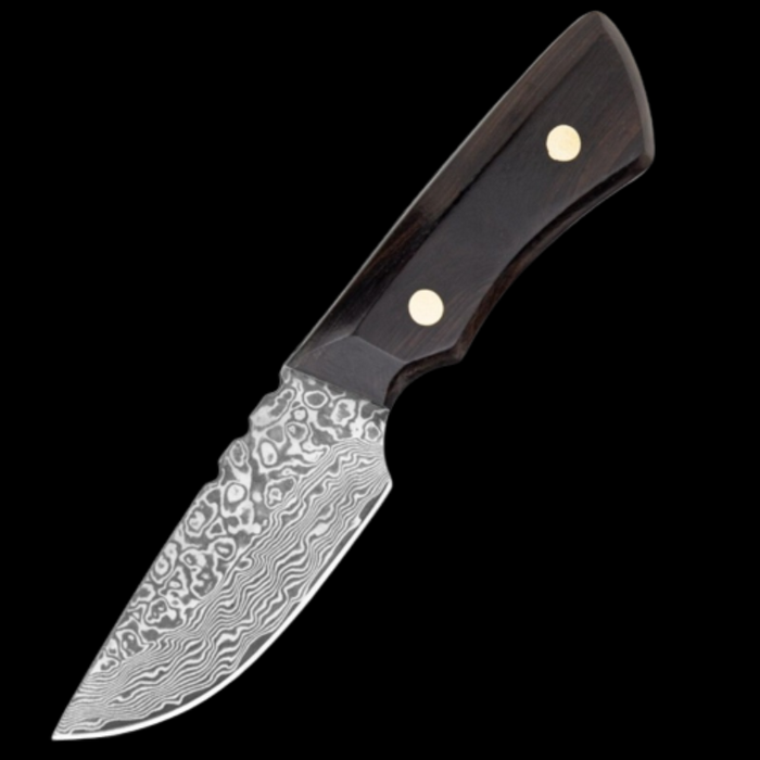 Damascus Full Tang Utility Knife With Sheath