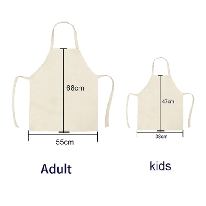 Kitchen Printed Sleeveless Cotton Linen Apron