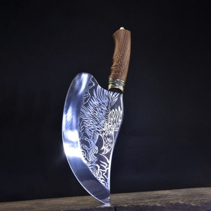 Handmade High-Strength Steel Copper Head Cleaver Knife