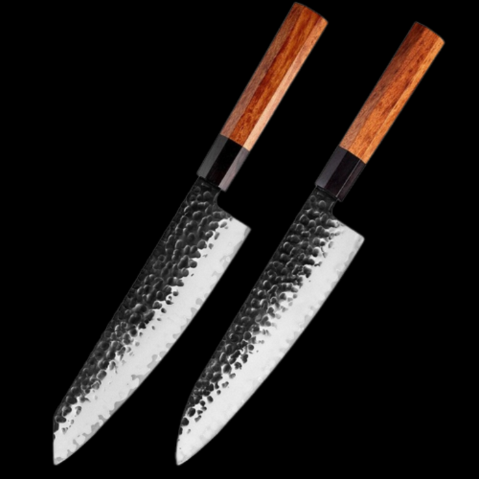 3 Layer Clad Steel Octagon Chef Knives Set