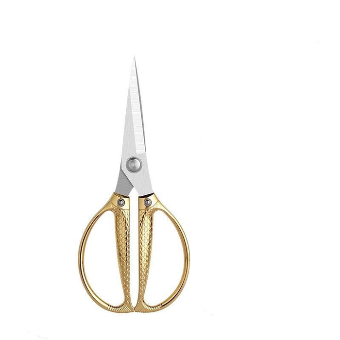 Fish-Pattern Zinc Alloy Strong Multifunction Scissors