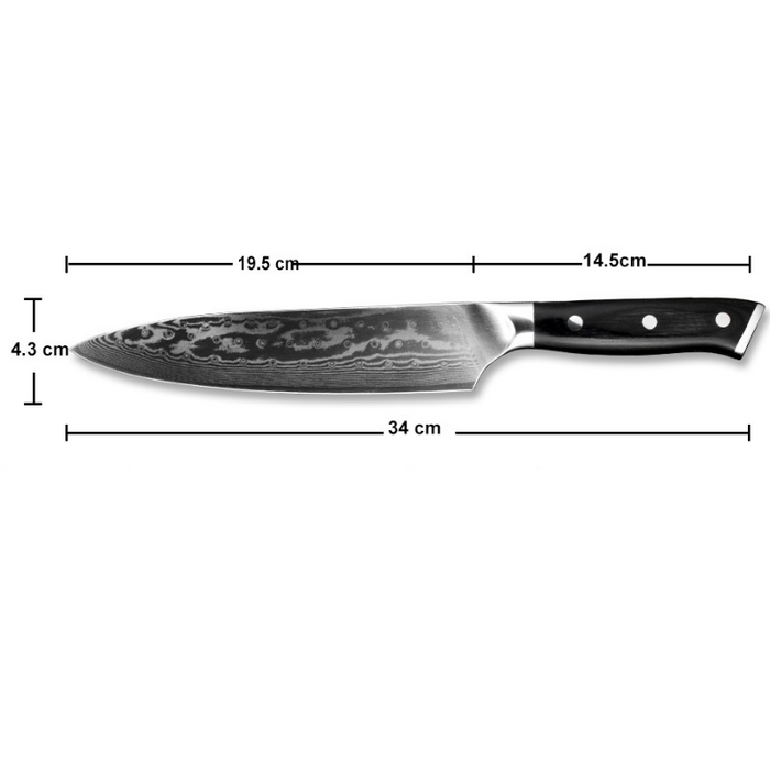 The 8 Inch Damascus High Carbon Steel Chef Knife