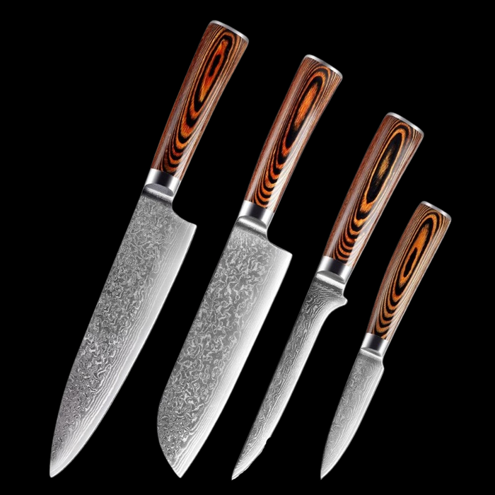 Damascus Steel Japanese Kitchen Knife Sets