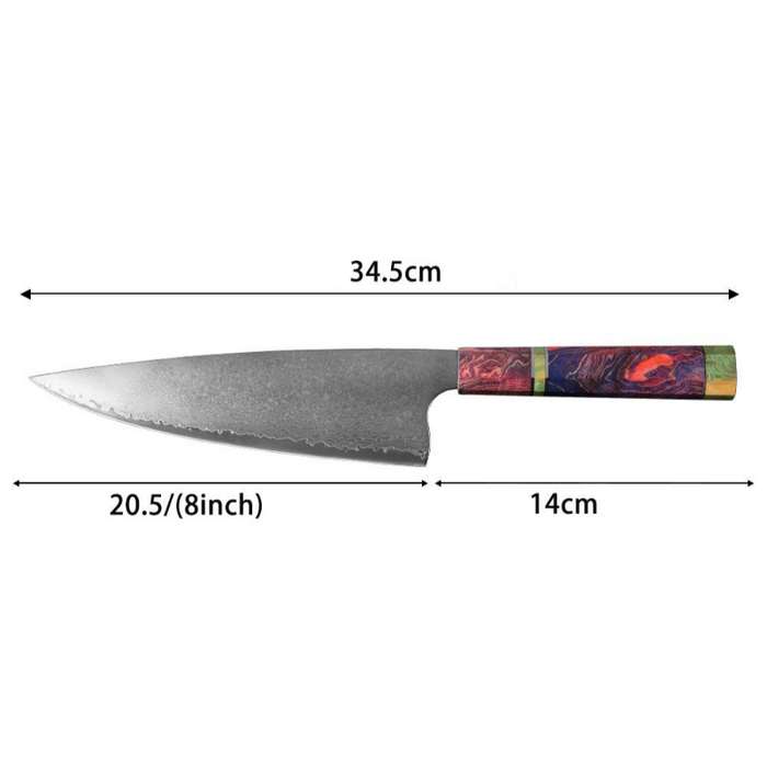 The Patterned Japanese Damascus Steel Chef Knife