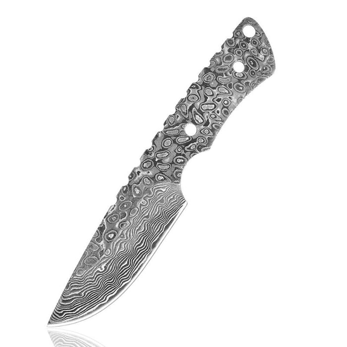 Damascus Full Tang Utility Knife With Sheath