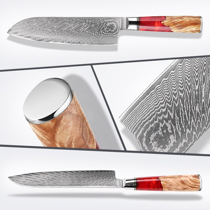 7 Inch Damascus Steel Super Santoku Knife