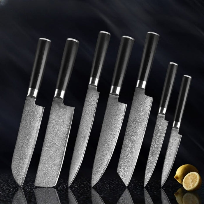 Ultra Sharp Damascus Steel Kitchen Knives Set