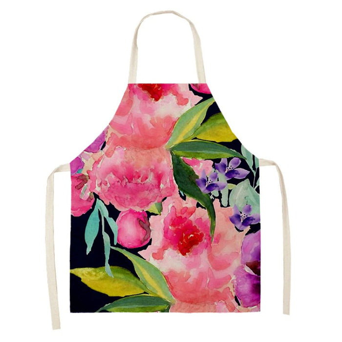 Floral Printed Flowers Sleeveless Aprons