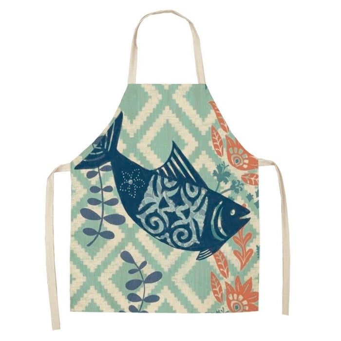 Turtle Fish Printed Kitchen Apron