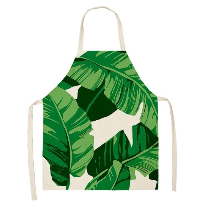 Tropical Leaves Print Aprons