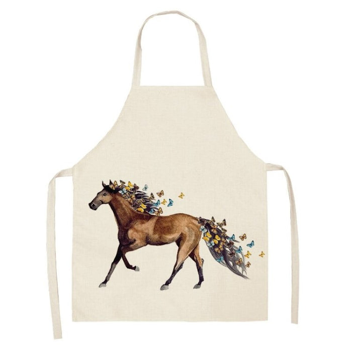 Horses Printed Sleeveless Apron