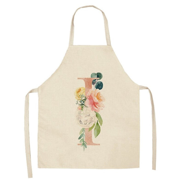 Pink Letter Flower Apron