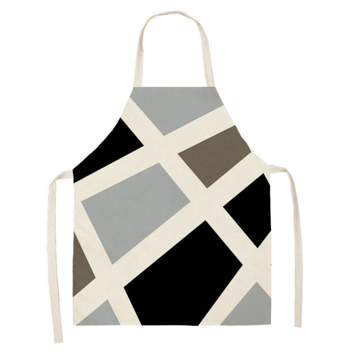 Printed Geometric Pattern Apron