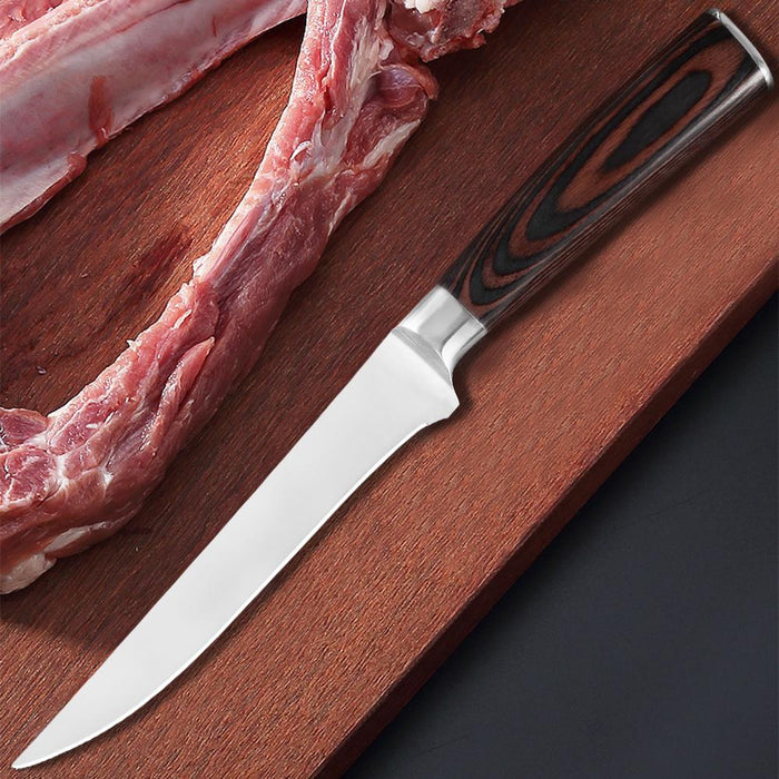 The Damascus Pattern Steel Boning Steak Knife