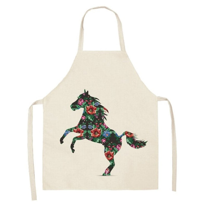 Horses Printed Sleeveless Apron