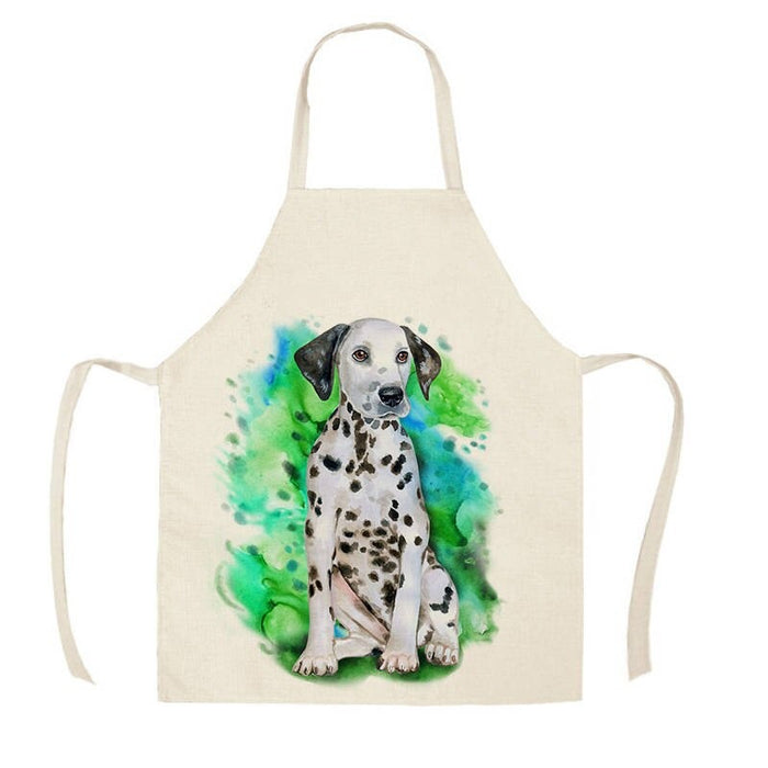 Dogs Print Sleeveless Aprons