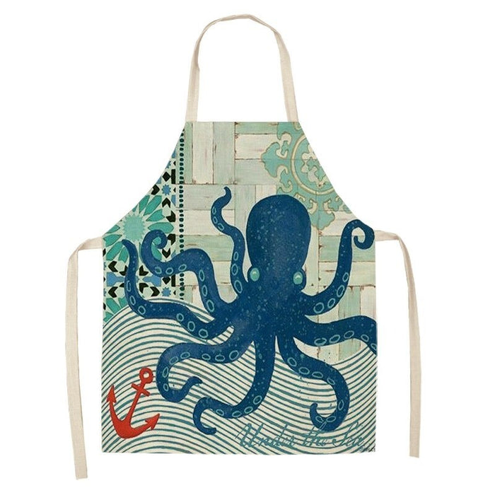 Turtle Fish Printed Kitchen Apron