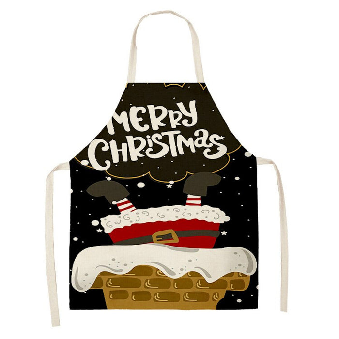 Santa Patterned Kitchen Apron