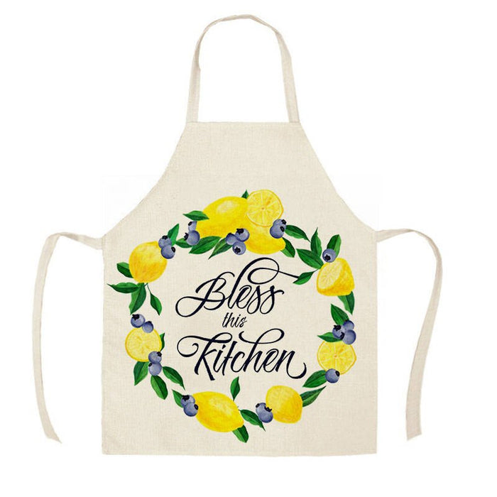 Fruits And Veggies Print Apron