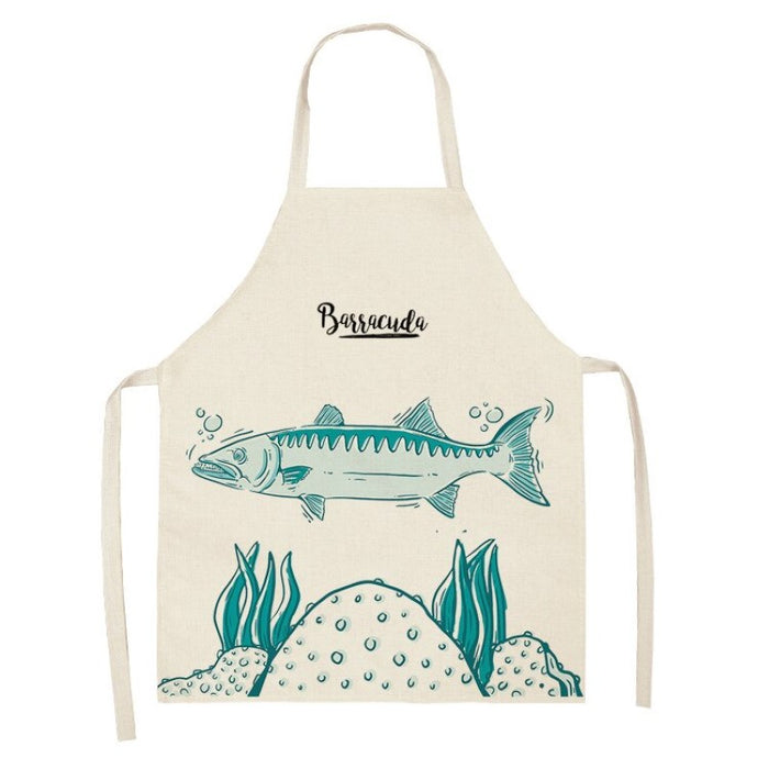 Fish Print Kitchen Aprons