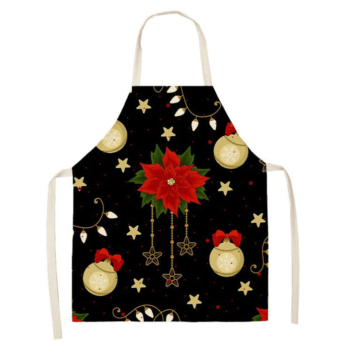 Santa Patterned Kitchen Apron