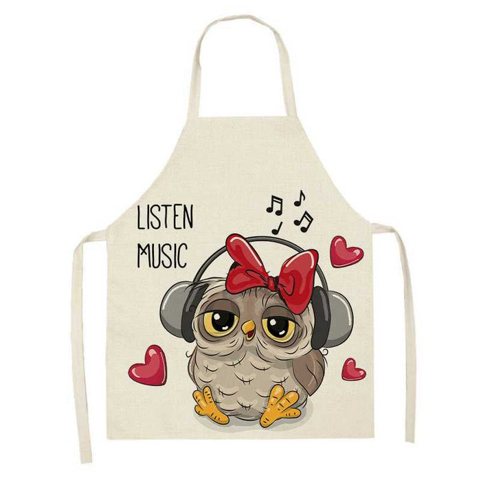 Printed Little Owls Apron