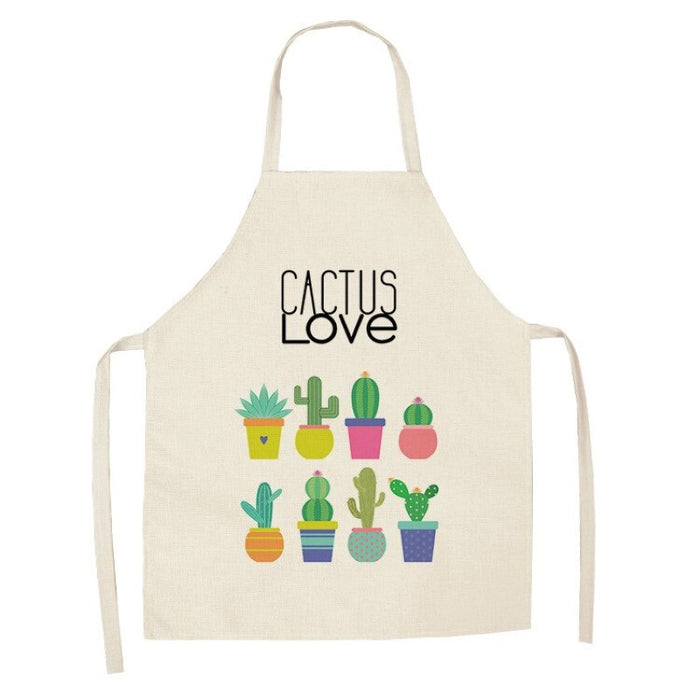 Chef Alpaca Kitchen Print Linen Apron