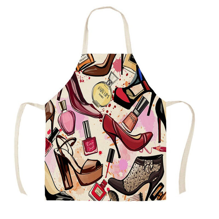 Color Nail Polish Printed Apron