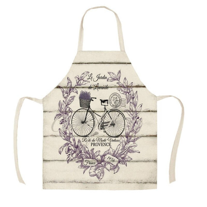 Printed Lavender Linen Aprons