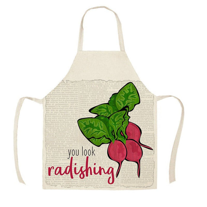 Fruits And Veggies Print Apron