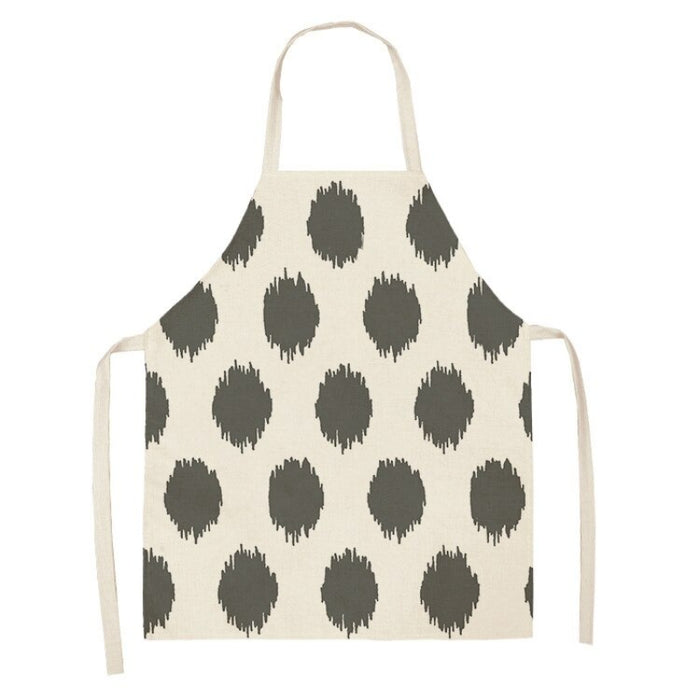 Geometric Print Linen Aprons