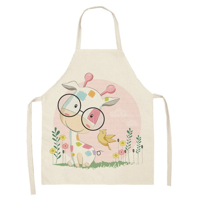 Home Cartoon Rabbit Print Kitchen Apron