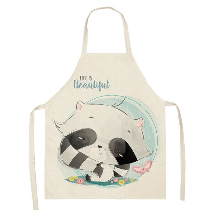 Home Cartoon Rabbit Print Kitchen Apron