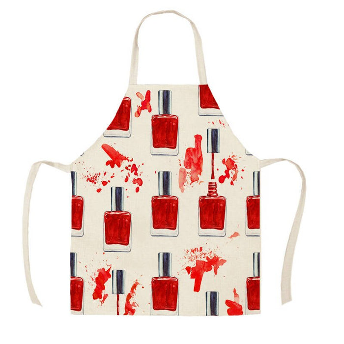 Color Nail Polish Printed Apron