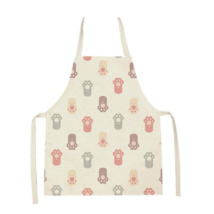 Cat Graphic Print Home Apron