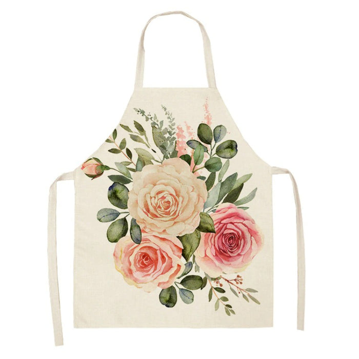 Floral Printed Flowers Sleeveless Aprons