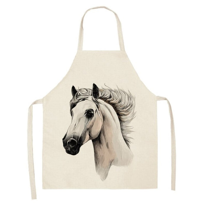 Horses Printed Sleeveless Apron