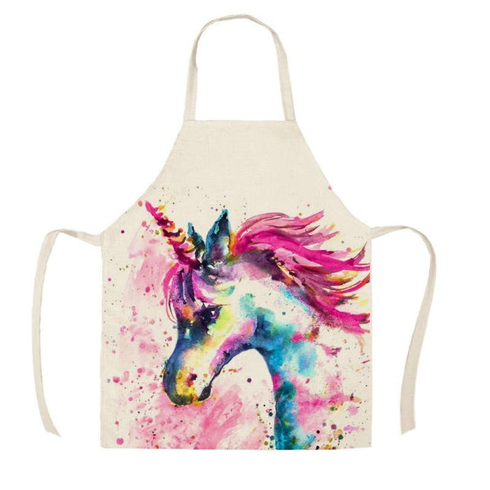 Printed Colorful Animal Sleeveless Aprons