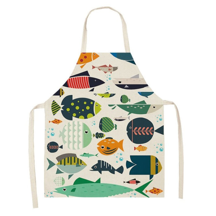 Fish Print Kitchen Aprons