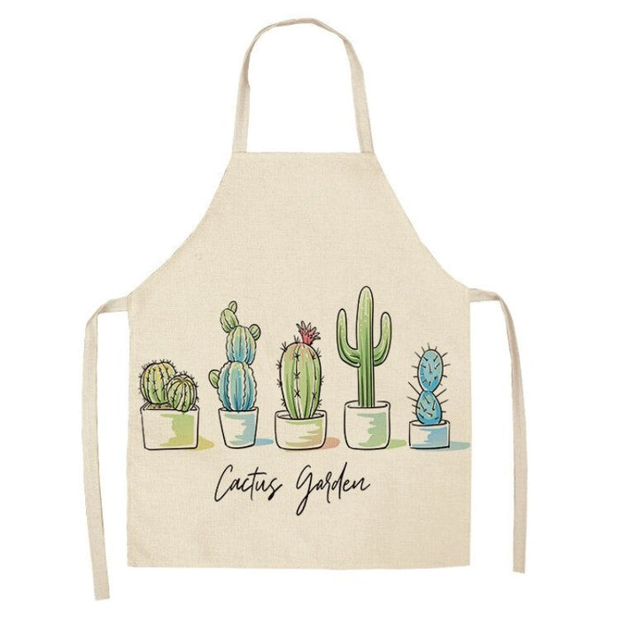 Cactus & Plants Print Kitchen Apron