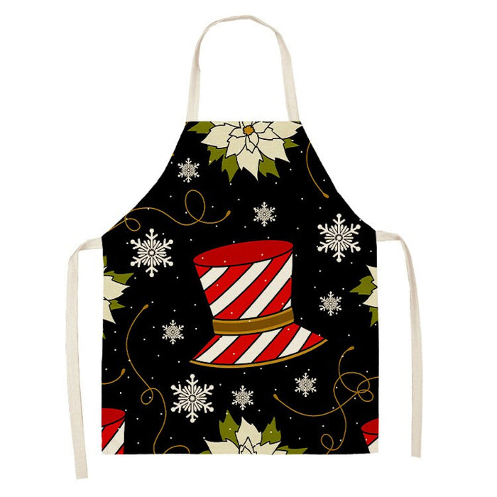 Santa Patterned Kitchen Apron