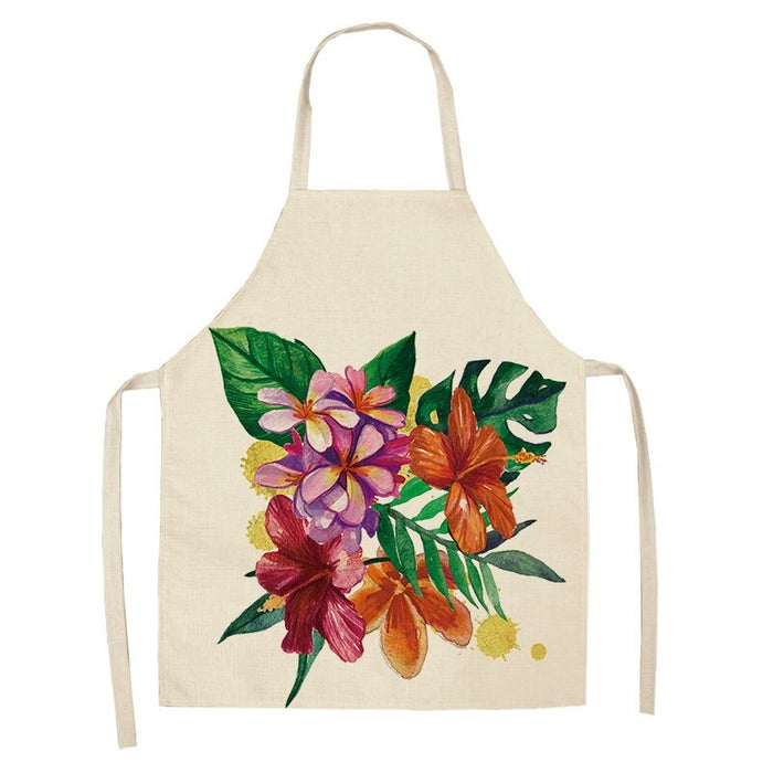 Flower Patterned Aprons For Cleaning