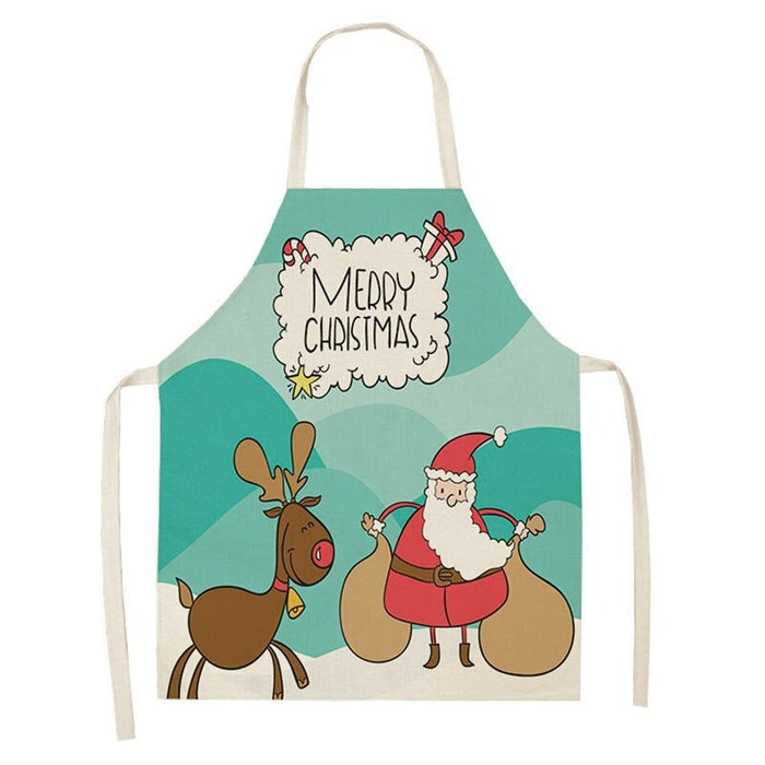 Printed Merry Christmas Themed Aprons