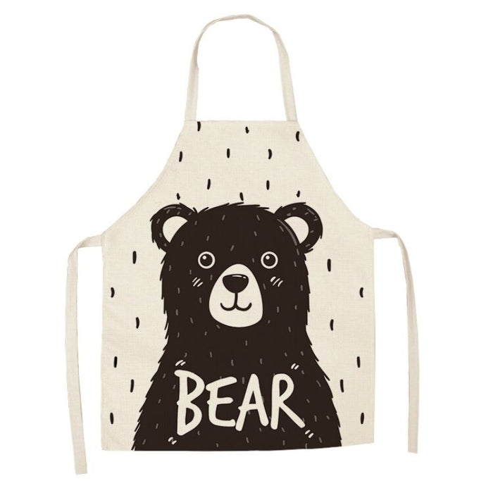 Printed Cartoon Teddy Bears Apron