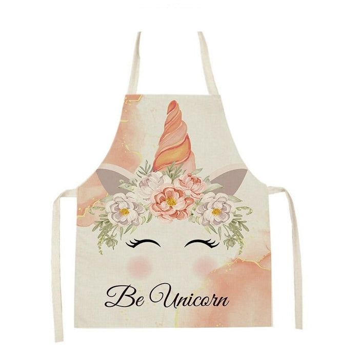 Unicorn Flower Print Apron