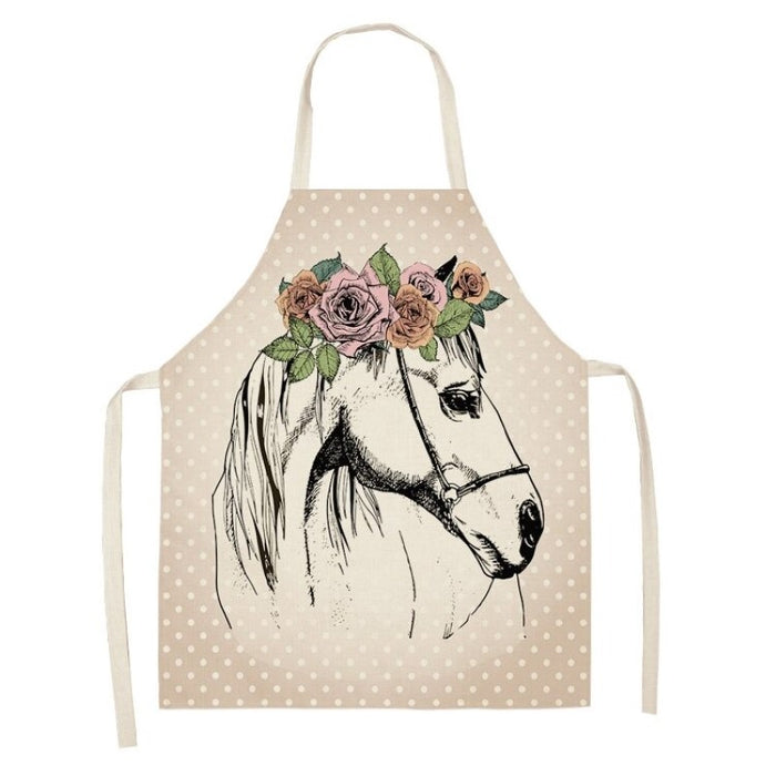 Horses Printed Sleeveless Apron