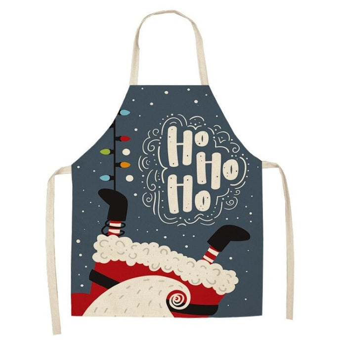 Creative Christmas Printed Women Kitchen Aprons