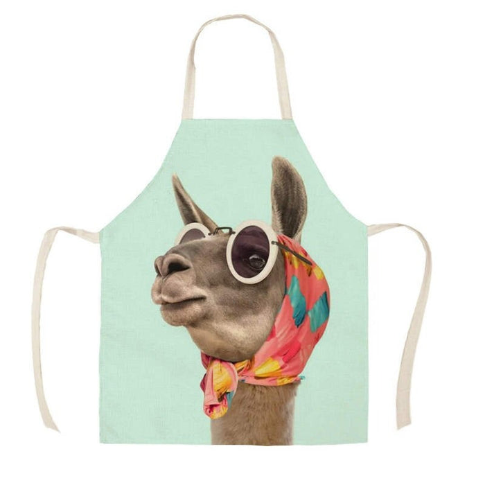 Printed Colorful Animal Sleeveless Aprons